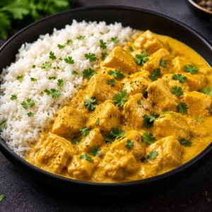 Pui curry nepicant cu orez